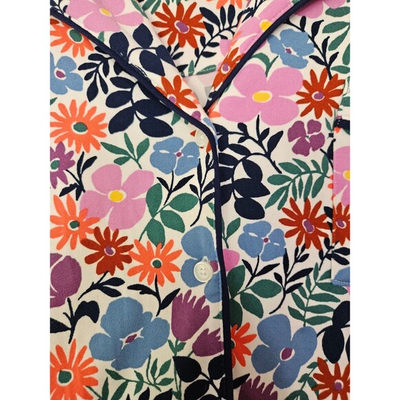 Kate Spade New York Women's Large Soft Multicolor Floral Button Front - Picture 3 of 9